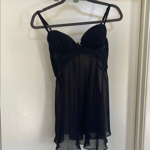Elegant Black Lace Babydoll